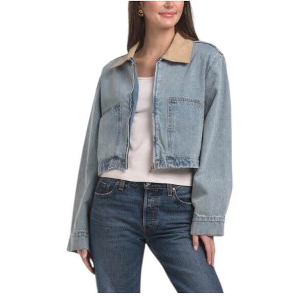 Blank NYC Jackets & Blazers - BLANK NYC Cropped Denim Barn Jacket